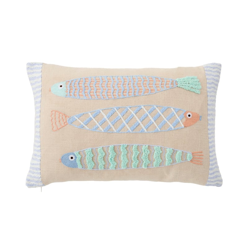 Pisces Blue & Natural Cushion