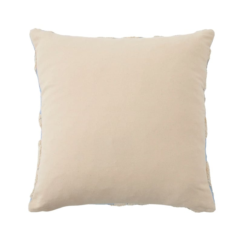 Coral Blue Tufted Cushion