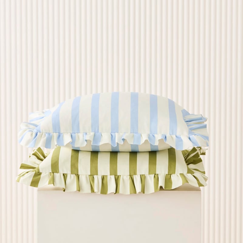 Milford Olive Green Stripe Cushion