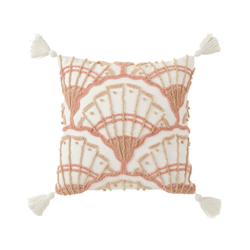 Clamshell Pink Tufted Cushion