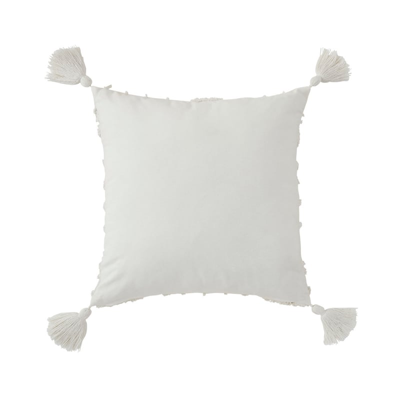 Clamshell White Tufted Cushion