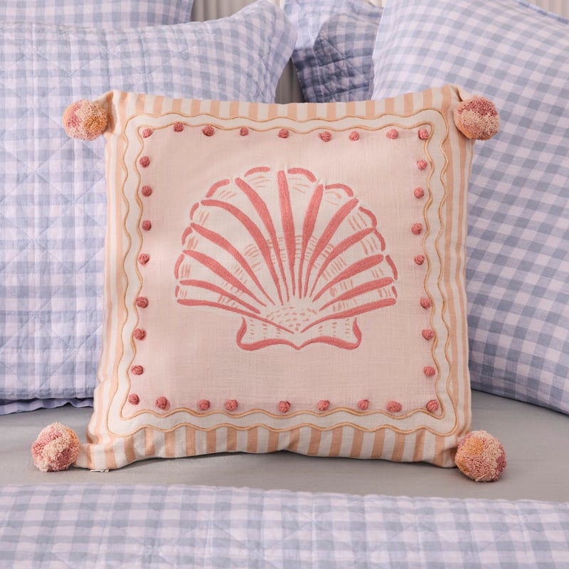 Montie Pinks & White Cushion