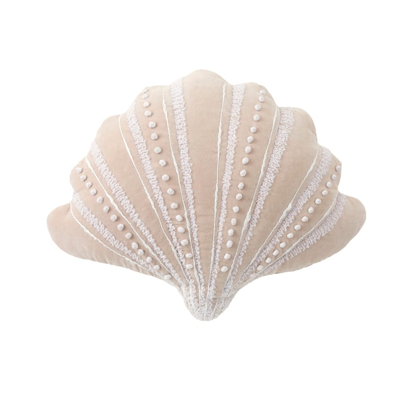 Shell Natural Velvet Cushion