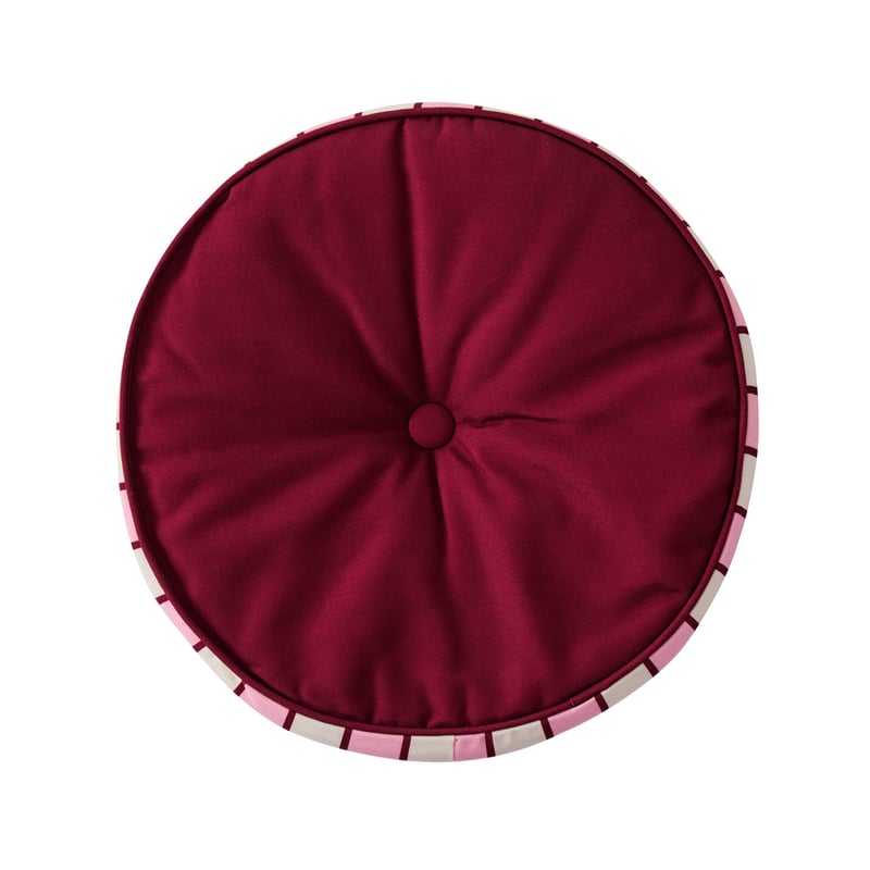 Pink Stripe Outdoor Round Cushion