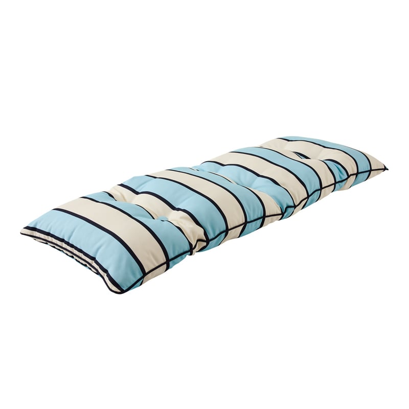 Blue Stripe Outdoor Bench Seat Cushion