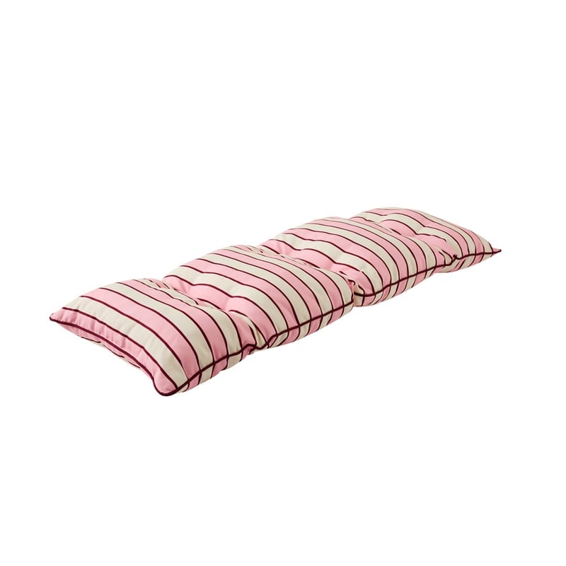 Pink Stripe Outdoor Bench Seat Cushion