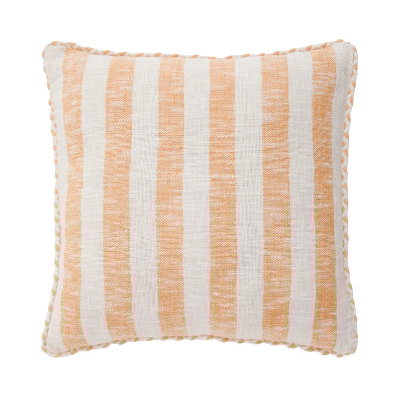 Elana Apricot & White Stripe Cushion