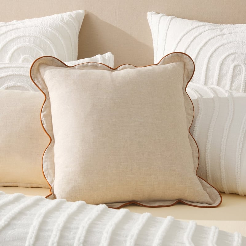 Emia Natural & Brown Sugar Linen Cushion