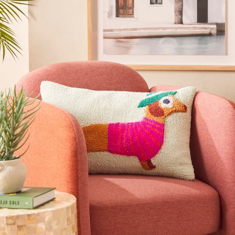 Fiesta Dachshund Mint Cushion