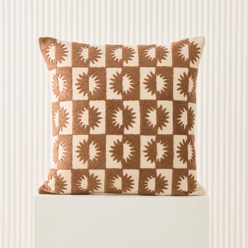 Sun Brown Tufted Cushion