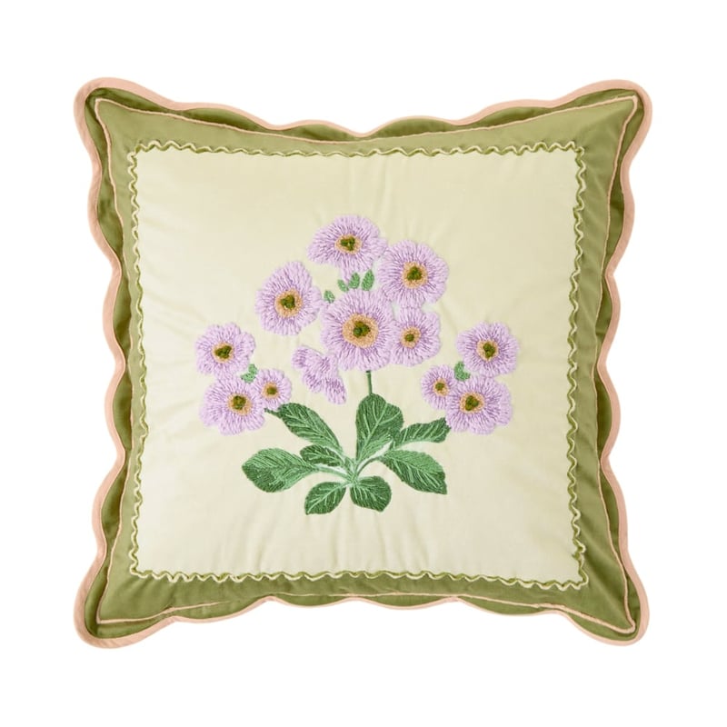 Garden House Velvet Bouquet Green Cushion