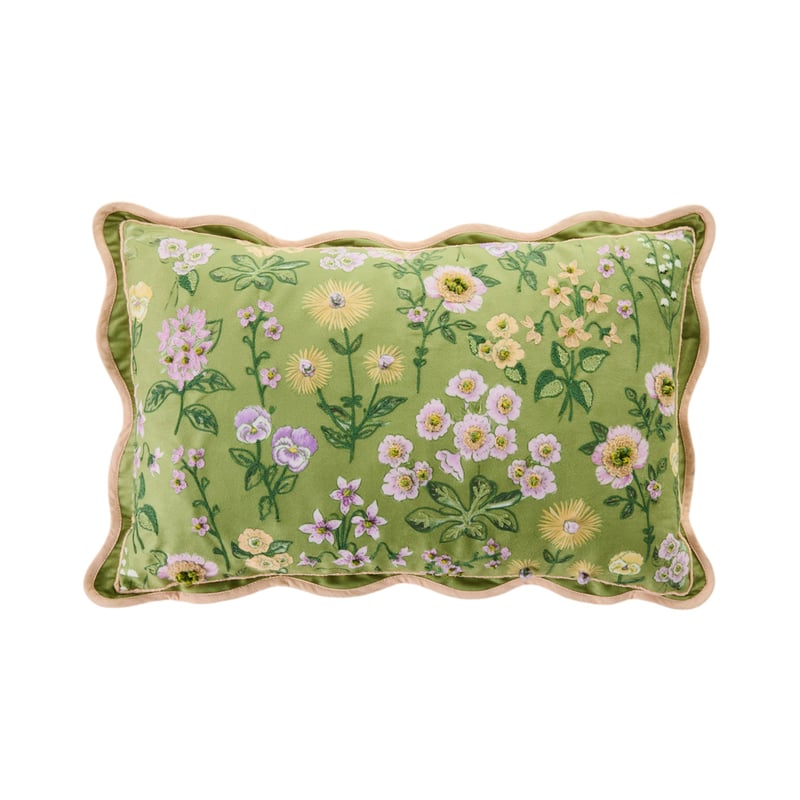 Garden House Velvet Garden Green Cushion
