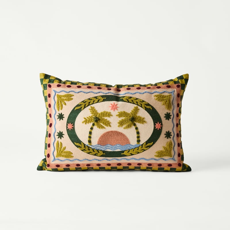 Natures Resort Green & Earth Cushion