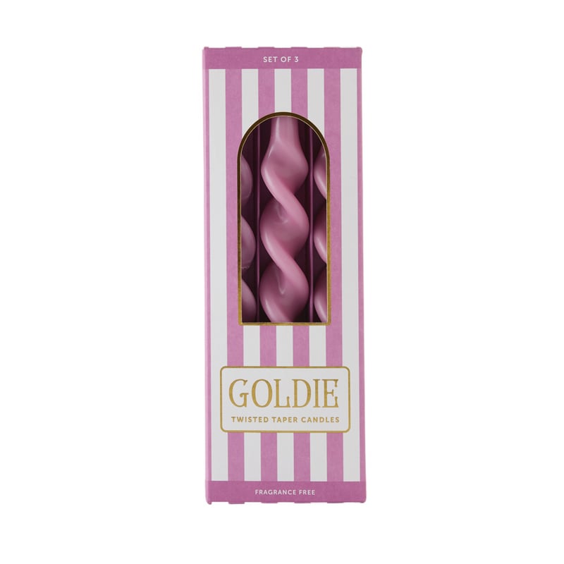 Goldie Orchid Taper Candles Pack of 3