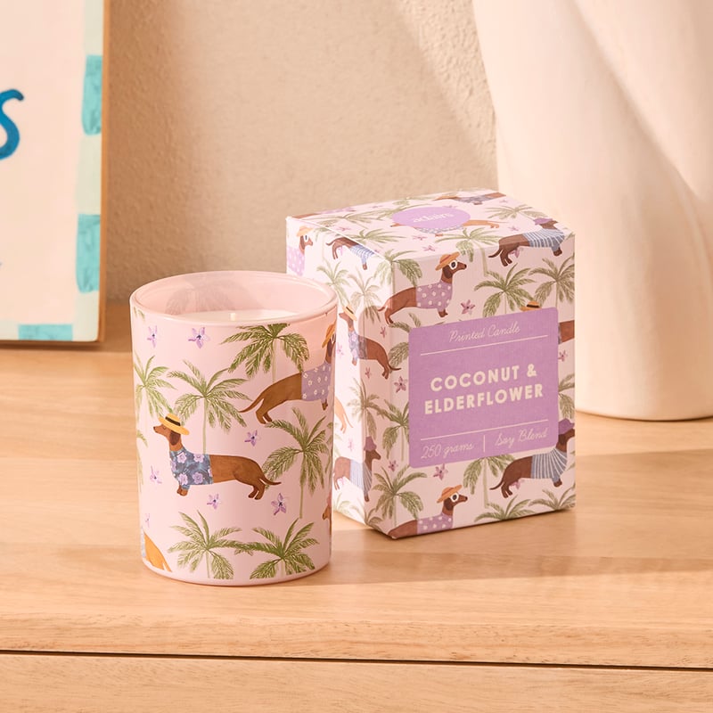 Coconut & Elderflower Printed Candle