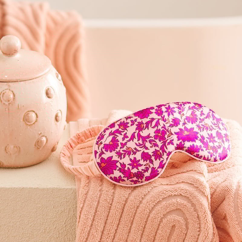 Pure Silk Fiesta Floral Eye Mask