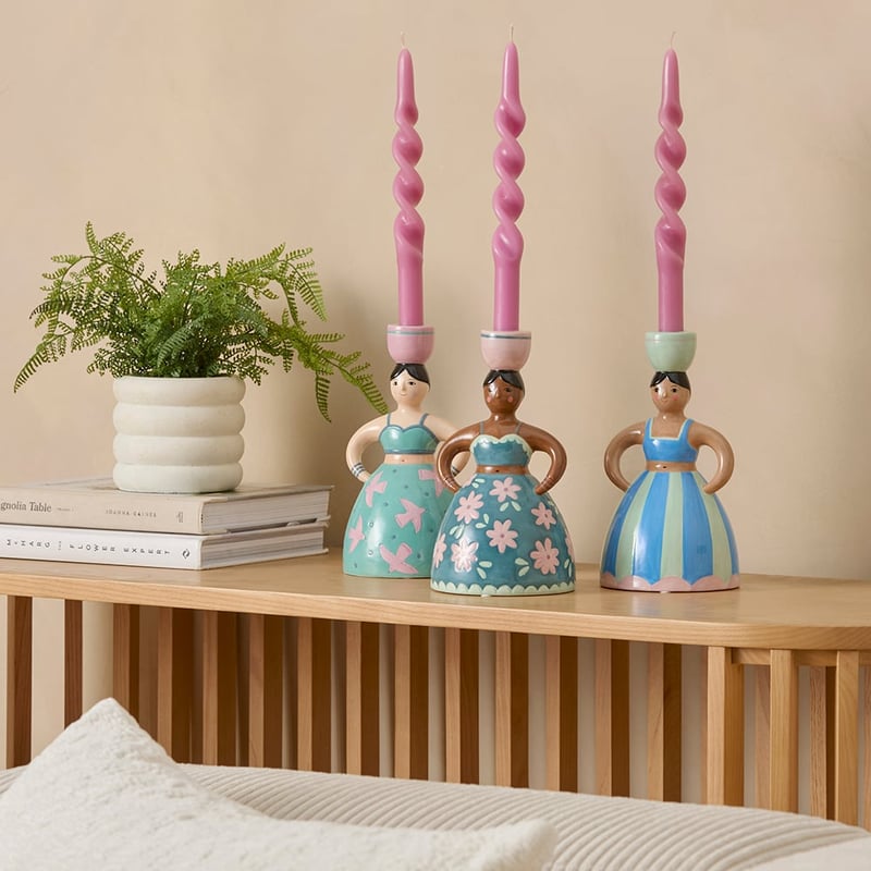 Spanish Floral Lady Candleholder