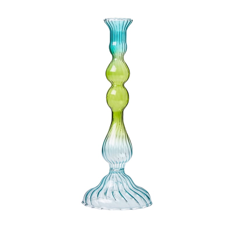 Palma Blue & Green Ombre Large Candle Holder