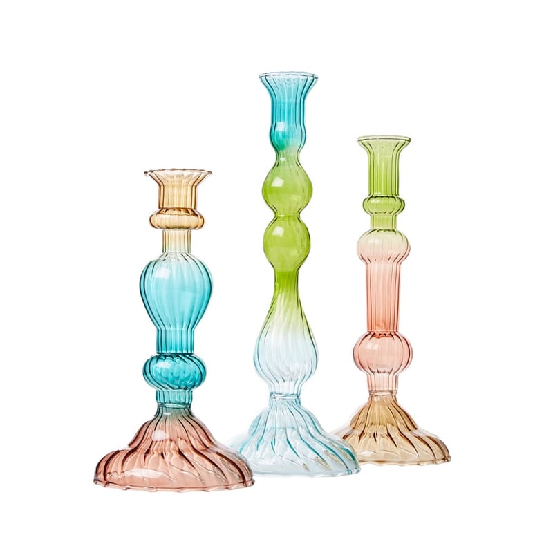 Palma Rose, Blue & Amber Ombre Small Candle Holder