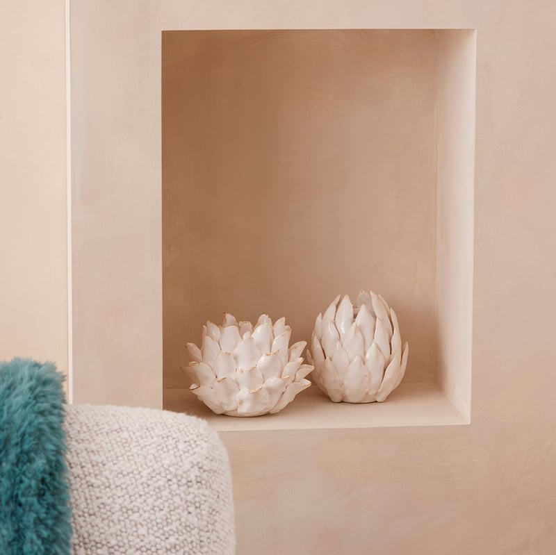 Botanica White Candleholder