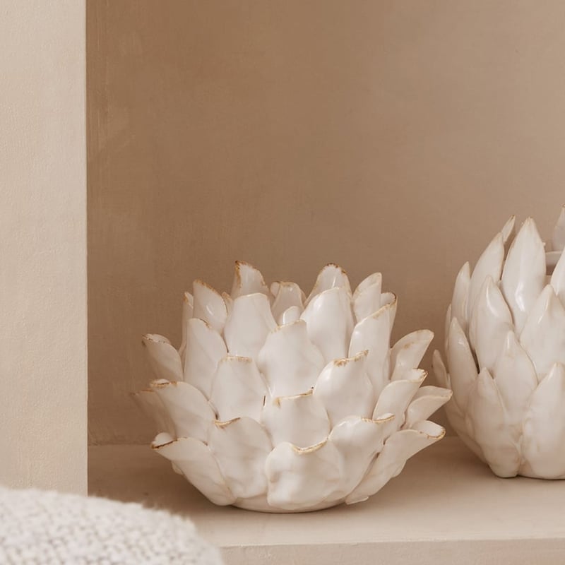 Botanica White Candleholder