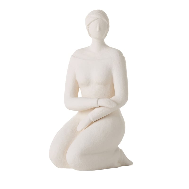 Mila White Turning Statue