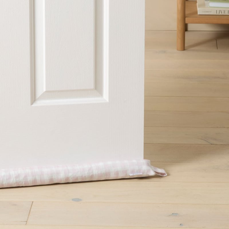 Inka Pink Gingham Draught Stop