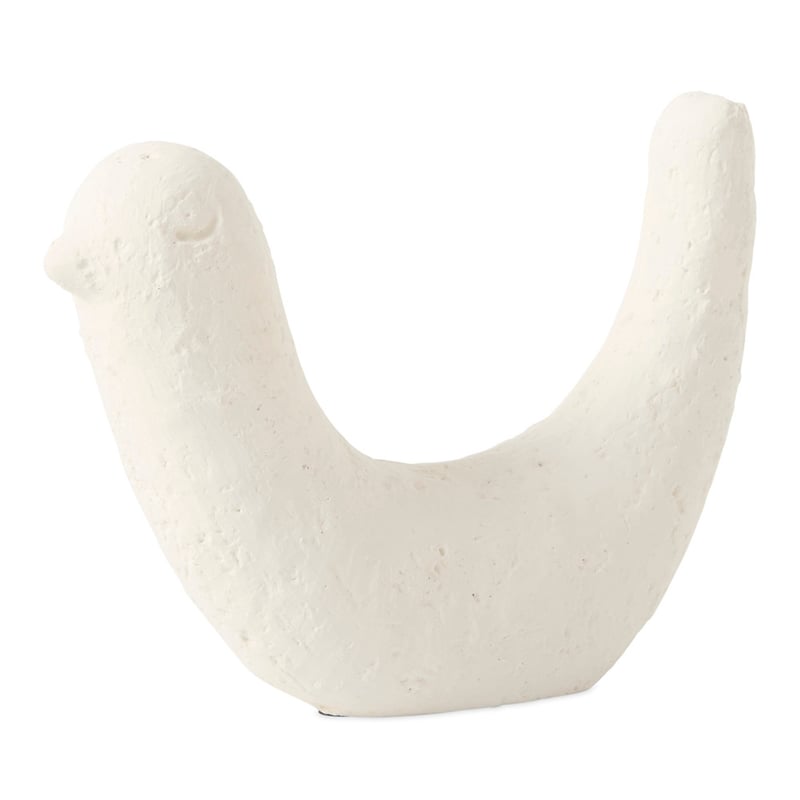 Abstract Off White Bird Statue