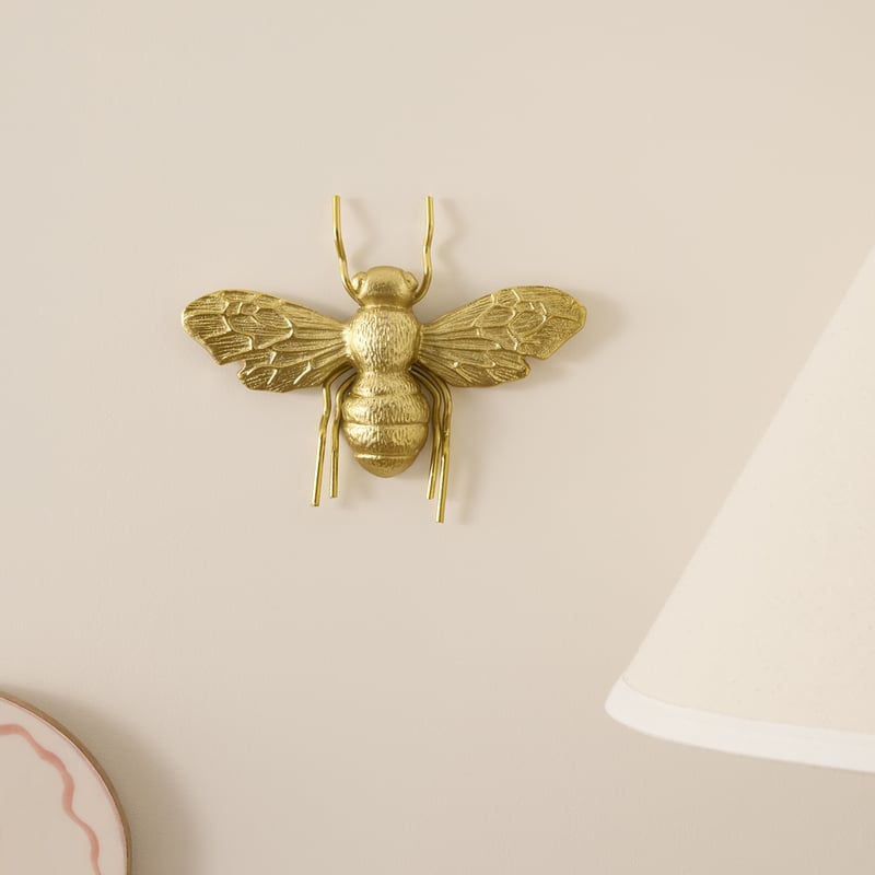 Brass Bee Shaped Wall Decor