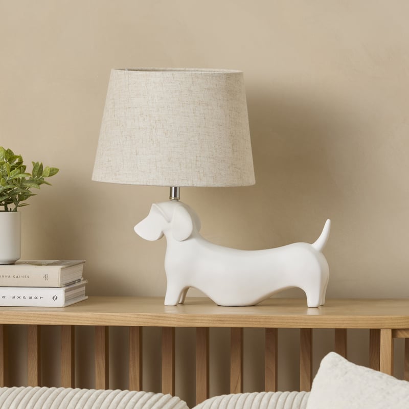 Dachshund White Table Light