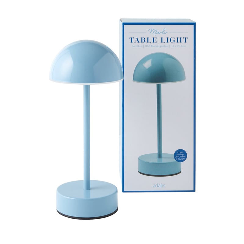 Marlo Blue USB Rechargeable Touch Table Light
