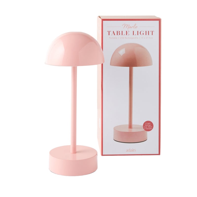 Marlo Pink USB Rechargeable Touch Table Light