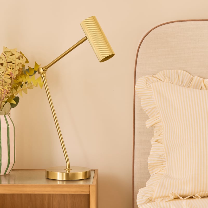 Fergie Brushed Brass Table Light