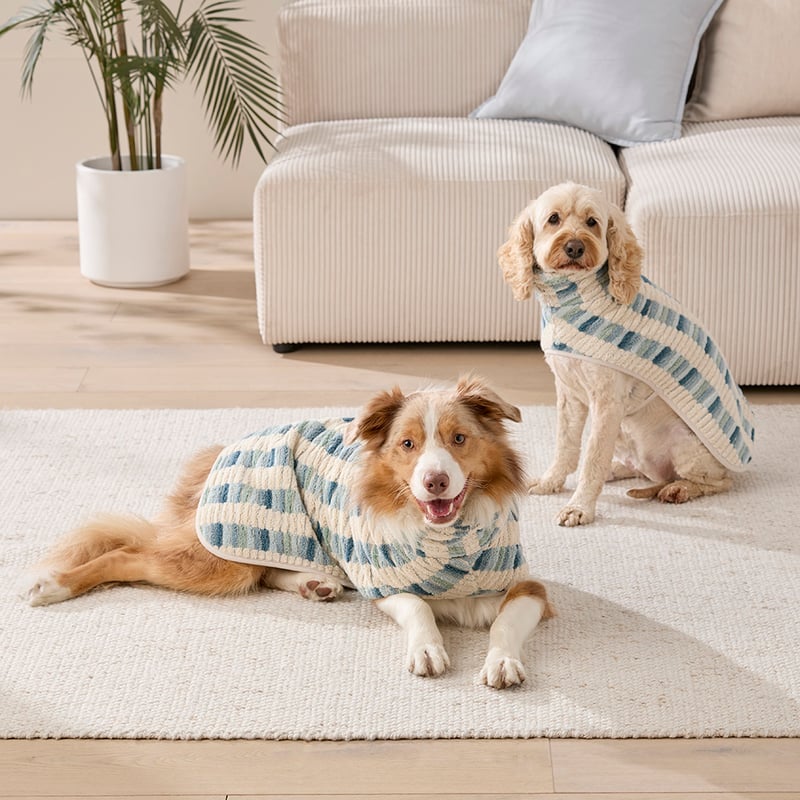 European Willow Sea Blue Multi Turkish Cotton Drying Jacket