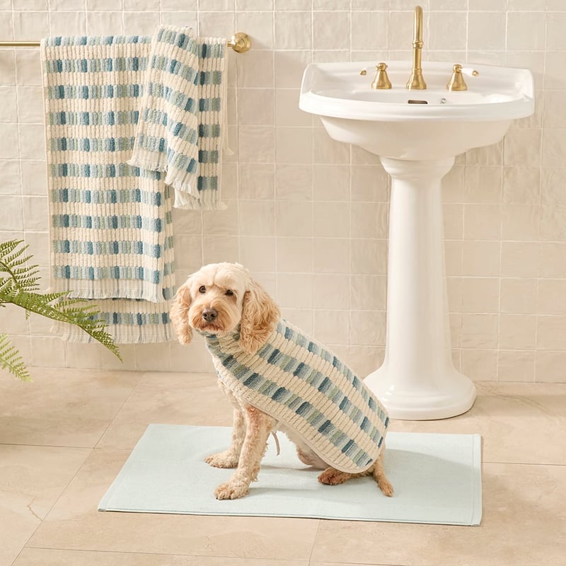 European Willow Sea Blue Multi Turkish Cotton Drying Jacket