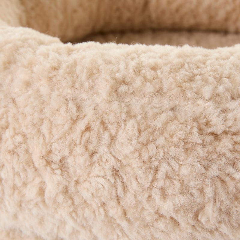 Milo Natural Sherpa Cat Bed