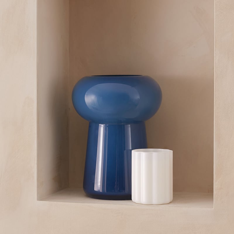Tuba Deep Blue Vase