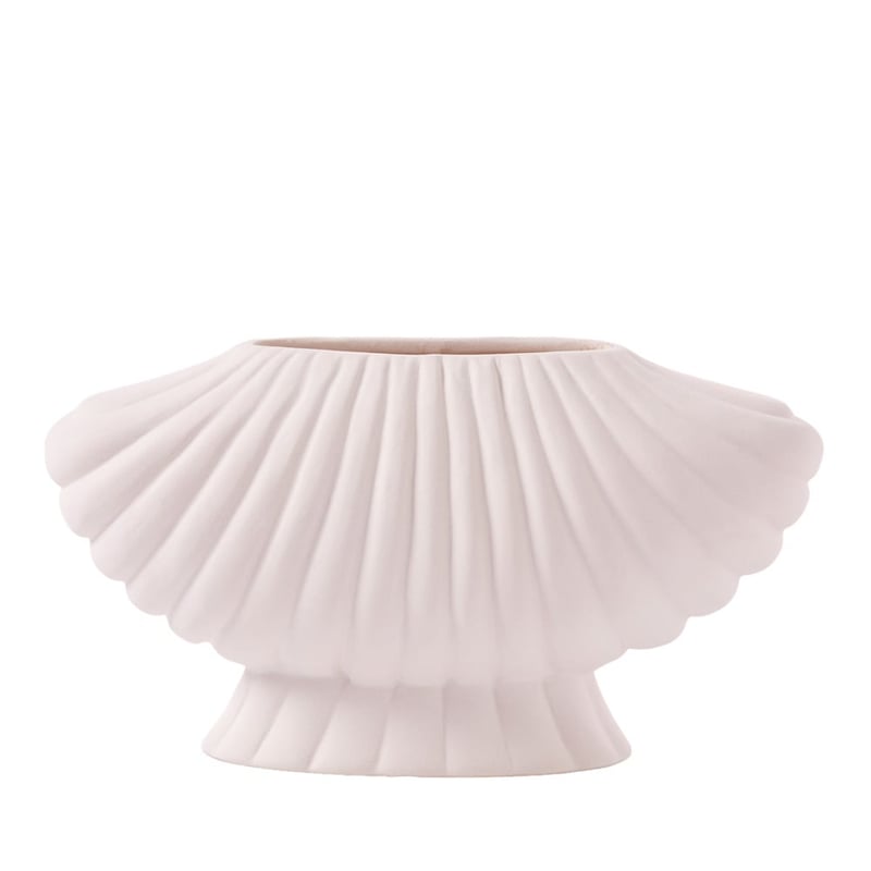 Conche White Wide Vase