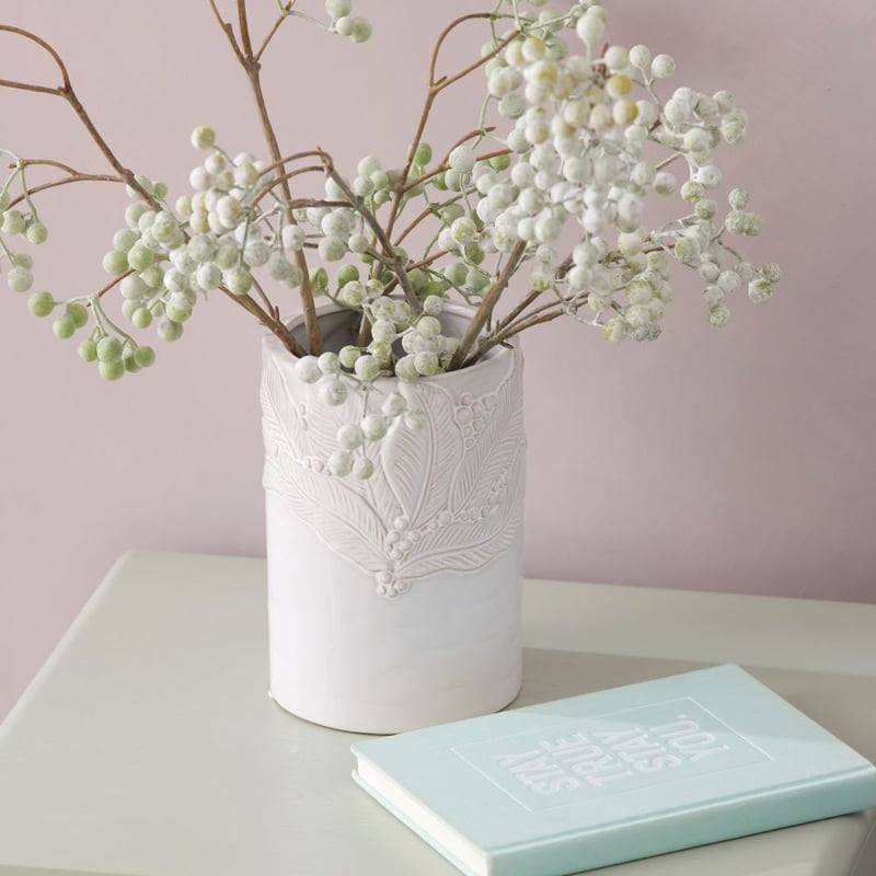 Torno White Vase