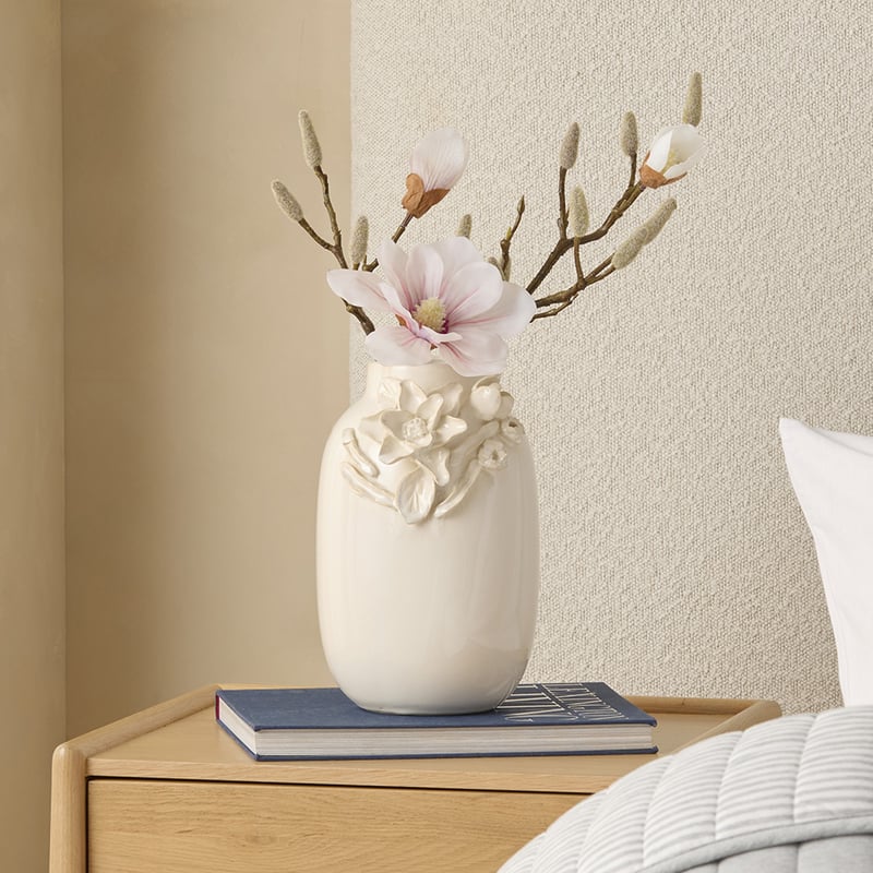 Camille White Rounded Vase