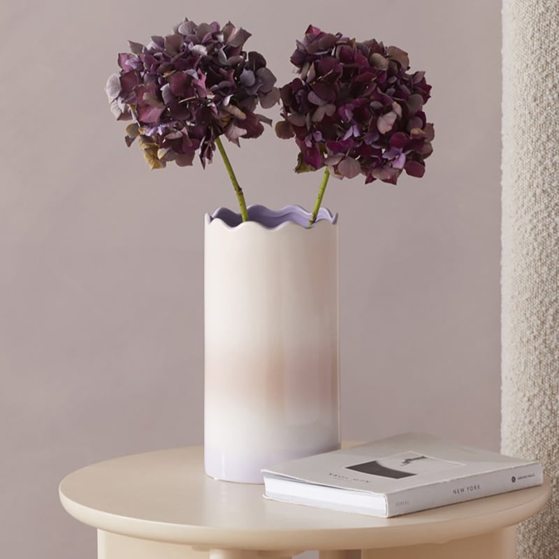 Ombre Purple & Pink Scallop Vase
