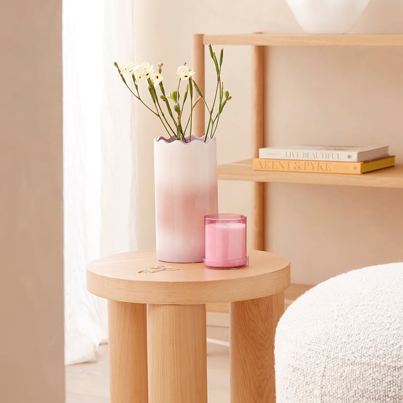 Ombre Purple & Pink Scallop Vase