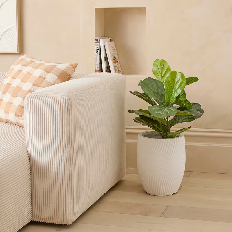 Burleigh White Twist Pot