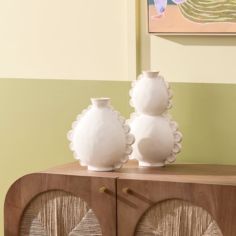 Cordoba White Round Vase
