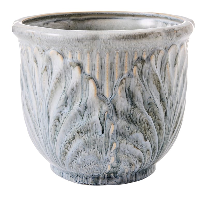 Lilah Light Blue Leaf Pot