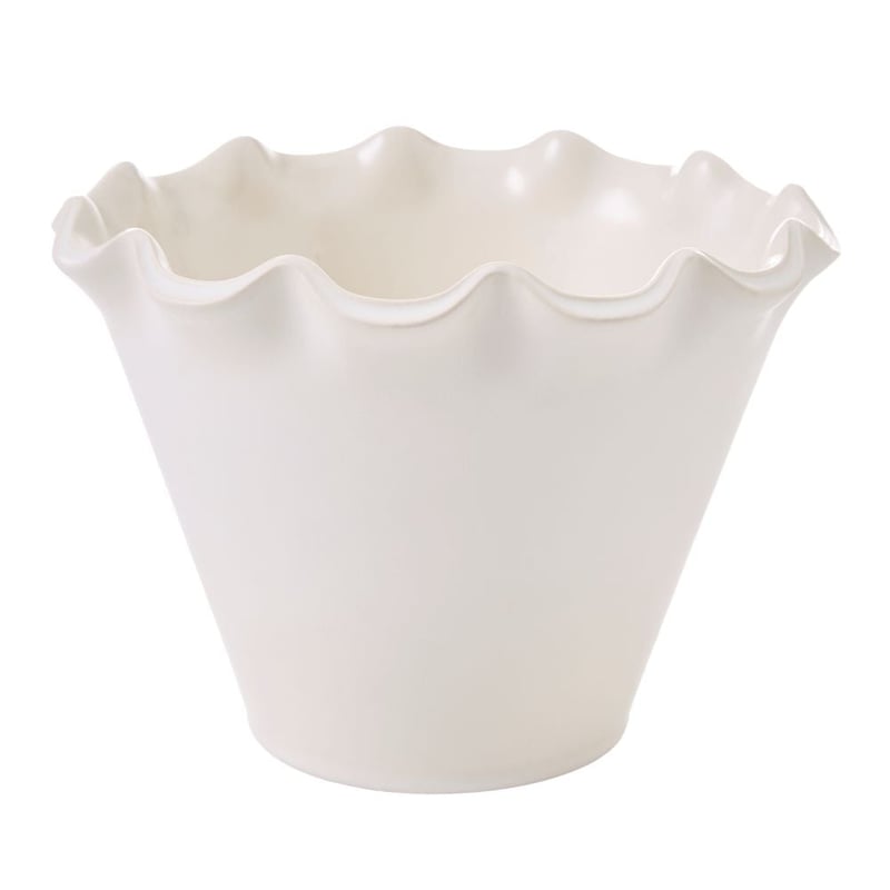 Frill Off White Pot