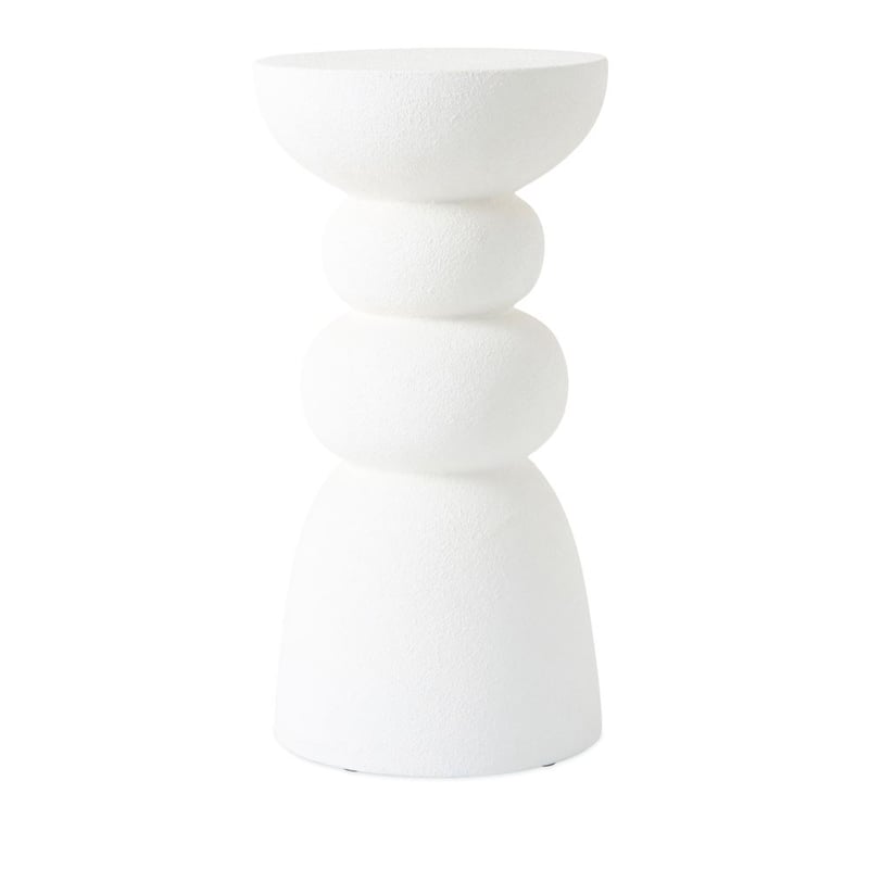 Pebble Textured White Plant Stand