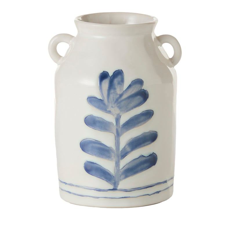 Corfu White & Blue Hand Painted Large Vase