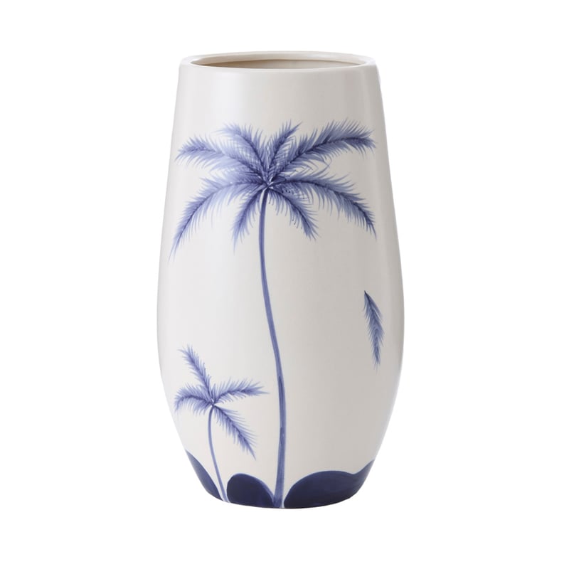 Palm Off White & Blue Vase