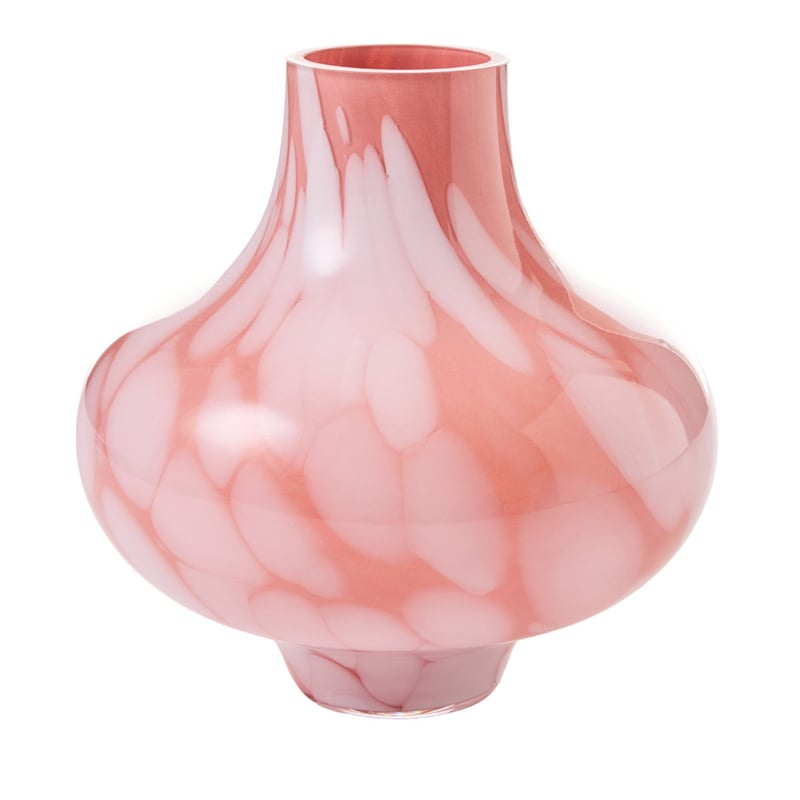 Mottled White & Pink Belly Vase